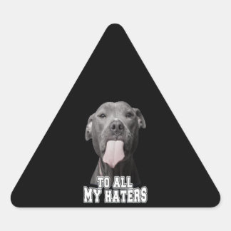 Sticker Triangulaire Pitbull