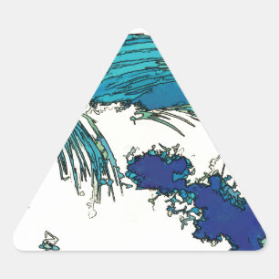 Sticker Triangulaire PixDezines konen des ressacs d'uehara, 上原