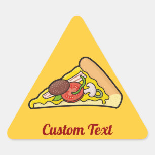 Sticker Triangulaire Pizza slice