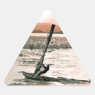 STICKER TRIANGULAIRE PLANCHE À VOILE