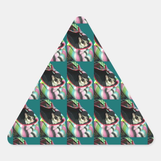 Sticker Triangulaire Planeur à sucre portant un Casquette (Devant)