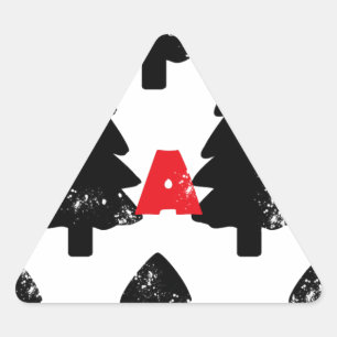 Sticker Triangulaire Plantez un motif d'arbre