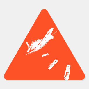 Sticker Triangulaire Plongeur F-Bomb (blanc)