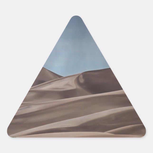 Sticker Triangulaire Pluie sur les grandes dunes de sable (Devant)
