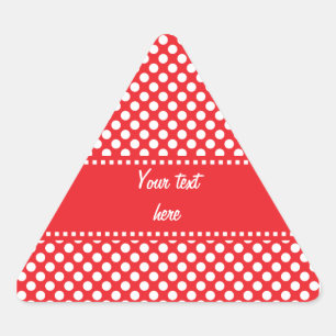 Sticker Triangulaire Pointe blanc et rouge