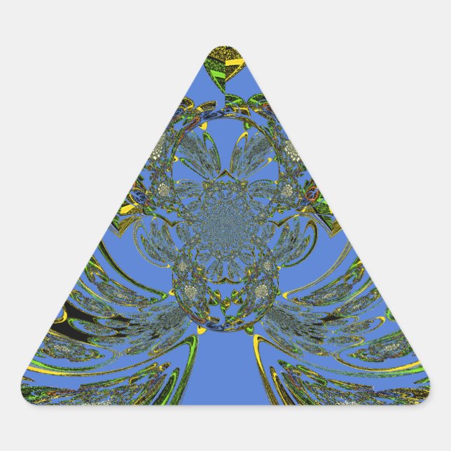 Sticker Triangulaire Poisson de plumes (Devant)