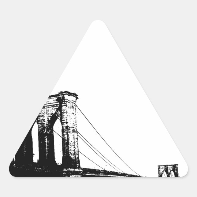 Sticker Triangulaire Pont vintage Brooklyn (Devant)