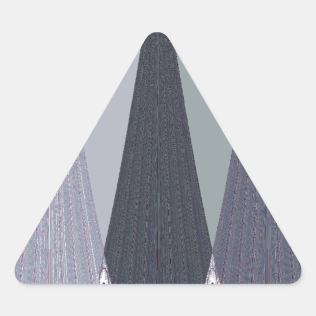 Sticker Triangulaire Pots Chevron Gris Cendré Imprimer (Devant)