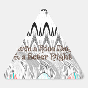 Sticker Triangulaire Pour le design Bride White et Black Edgy