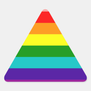 Sticker Triangulaire Premier drapeau Gay pride arc-en-ciel