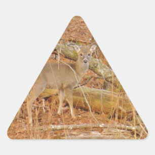 Sticker Triangulaire Premier hiver du Cerf de Bébé