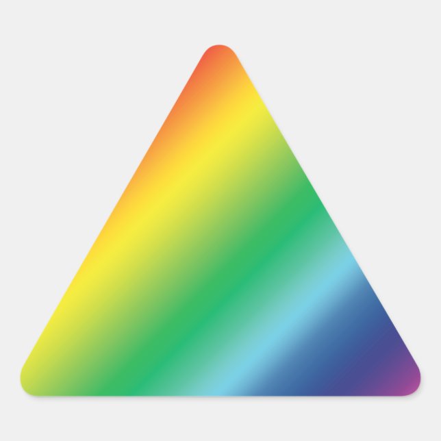 Sticker Triangulaire Pride lgbtq lgbt couleurs arc-en-ciel motif (Devant)