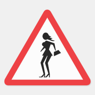 Sticker Triangulaire Prostituée de prudence (substitut de Attenzione)