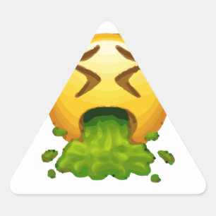 Sticker Triangulaire puking émoji