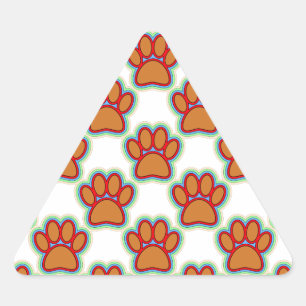 Sticker Triangulaire Puppy Paws