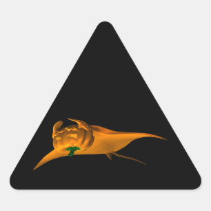 Sticker Triangulaire Raie Manta Halloween