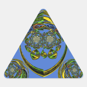 Sticker Triangulaire Regardez mes courbes bleues