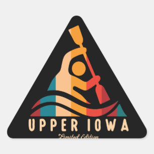 Sticker Triangulaire Retro Upper Iowa Kayaking