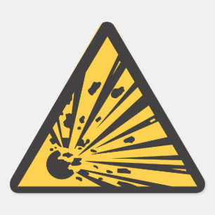 STICKER TRIANGULAIRE RISQUE D'EXPLOSION