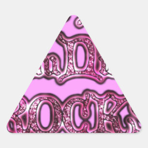 Sticker Triangulaire Roches de communication rose Hakuna Matata .png