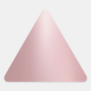 Sticker Triangulaire Rose Or Elegant Moderne Glamor Blank Modèle