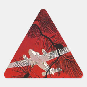Sticker Triangulaire Rouge plat de l'appui vertical FW d'avion