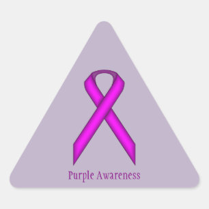 Sticker Triangulaire Ruban standard violet par Kenneth Yoncich