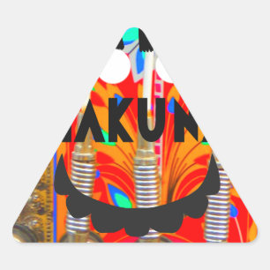 Sticker Triangulaire Samba couleurs du carnaval Hakuna Matata blings.pn