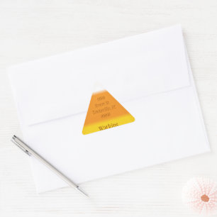 Sticker Triangulaire Scellé d'enveloppe d'adresse de retour de maïs de