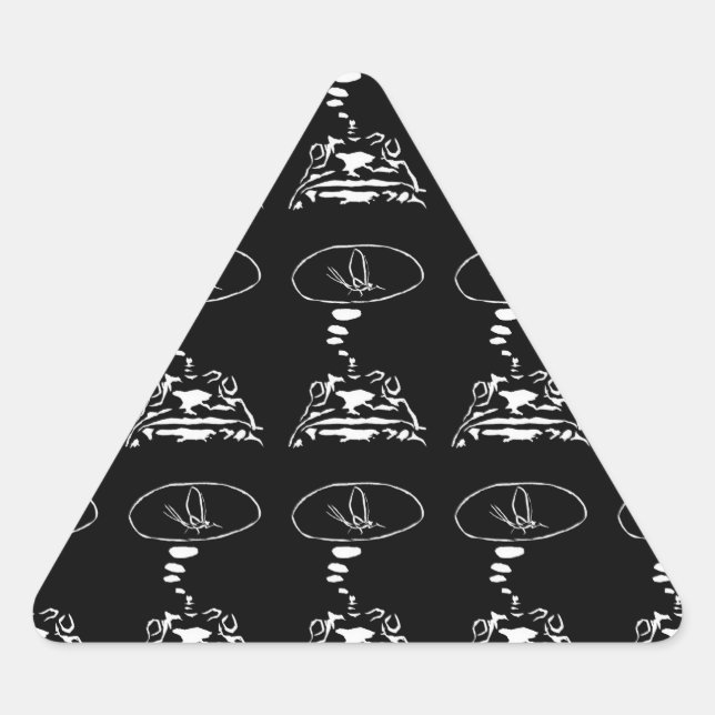 Sticker Triangulaire Sci-Fi smart animaux "Hungry Frog Dreams" (Devant)