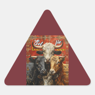 Sticker Triangulaire Selfie Lovers Vaches
