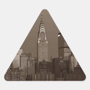 Sticker Triangulaire Sepia New York