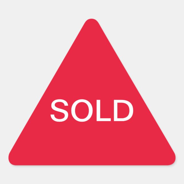 Sticker Triangulaire signe vendu (Devant)