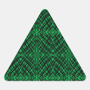 Sticker Triangulaire Simple Scribble Carreaux miroir Vert