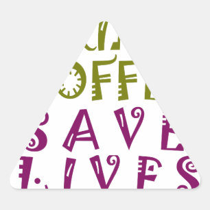 Sticker Triangulaire Sip, Snap Répéter Chasing caféine Selfies concepti