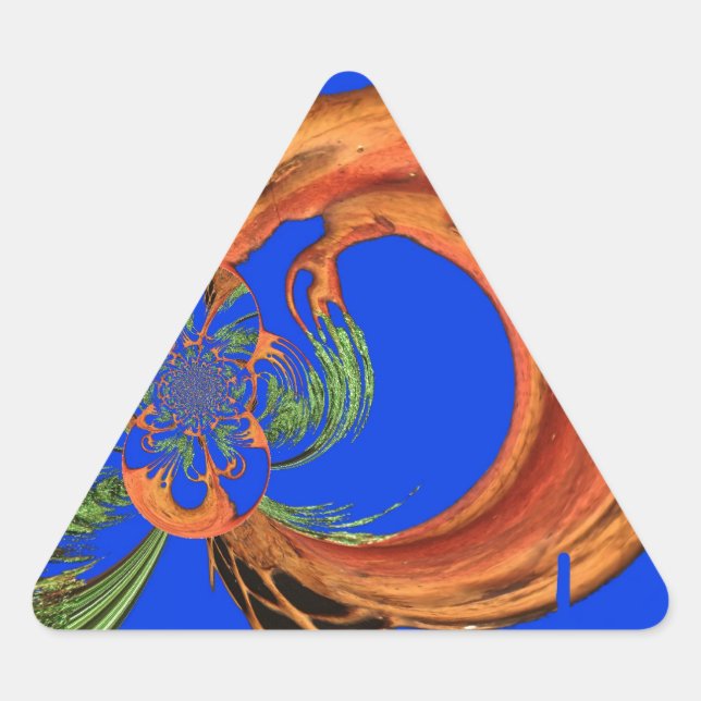 Sticker Triangulaire Sous le ciel bleu : La collection d'arbres Acacia (Devant)