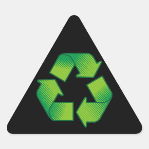 Sticker Triangulaire Symbole de recyclage