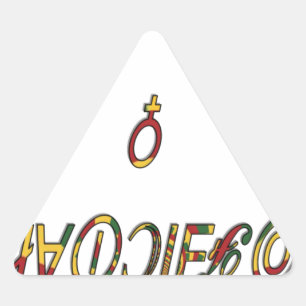 Sticker Triangulaire Symbole féminin inversé "OFFICIAL" Imprimer