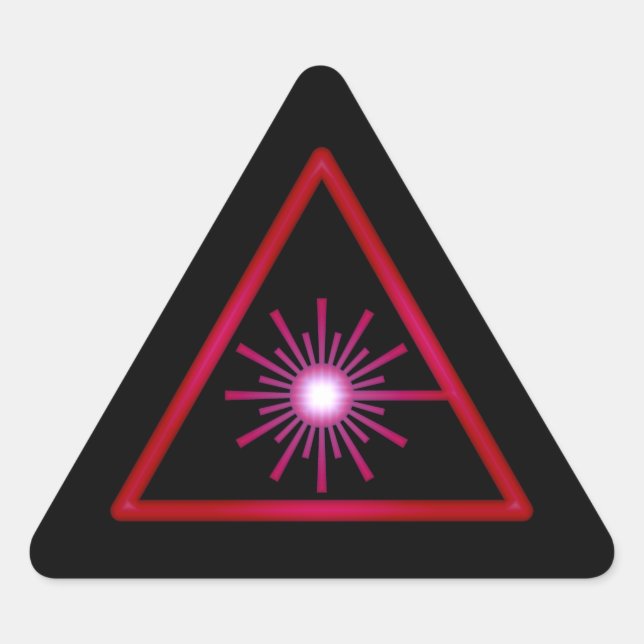 Sticker Triangulaire Symbole laser rouge (Devant)