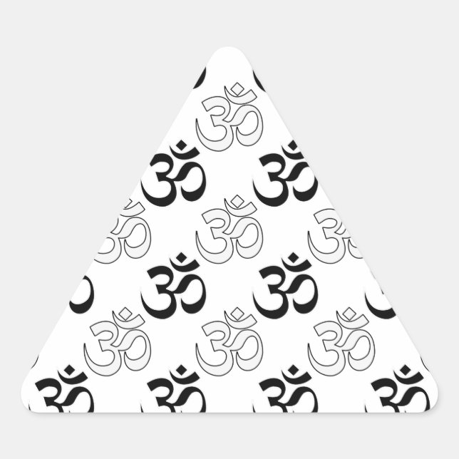 Sticker Triangulaire Symbole Om, Aum (Devant)