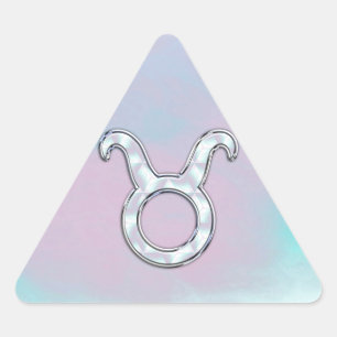 Sticker Triangulaire Symbole zodiaque de la mère de Pearl Taurus