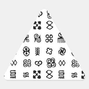 Sticker Triangulaire Symboles africains d'Adinkra