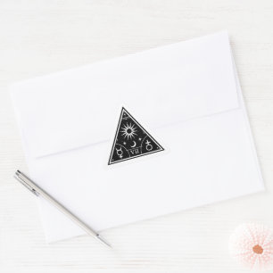 Sticker Triangulaire Symboles mystiques