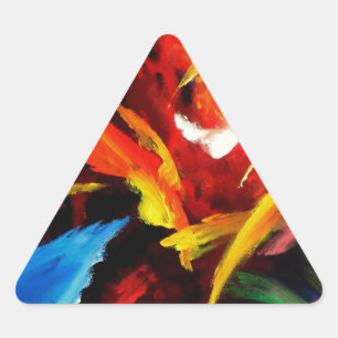 Sticker Triangulaire Tableau Abstrait de Serdar Hizli