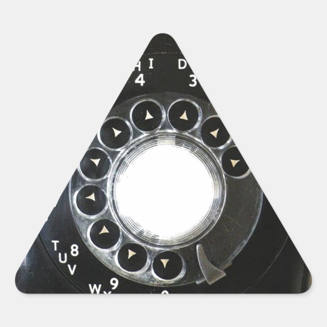 Sticker Triangulaire Téléphone Rotary (Devant)