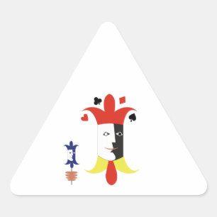 Sticker Triangulaire Têtes de joker