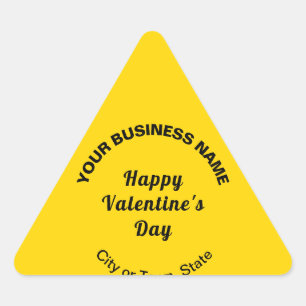 Sticker Triangulaire Textes ordinaires Entreprise Saint-Valentin Petit 