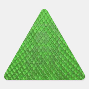 STICKER TRIANGULAIRE TEXTURE DE LA PEAU DE PYTHON VERT