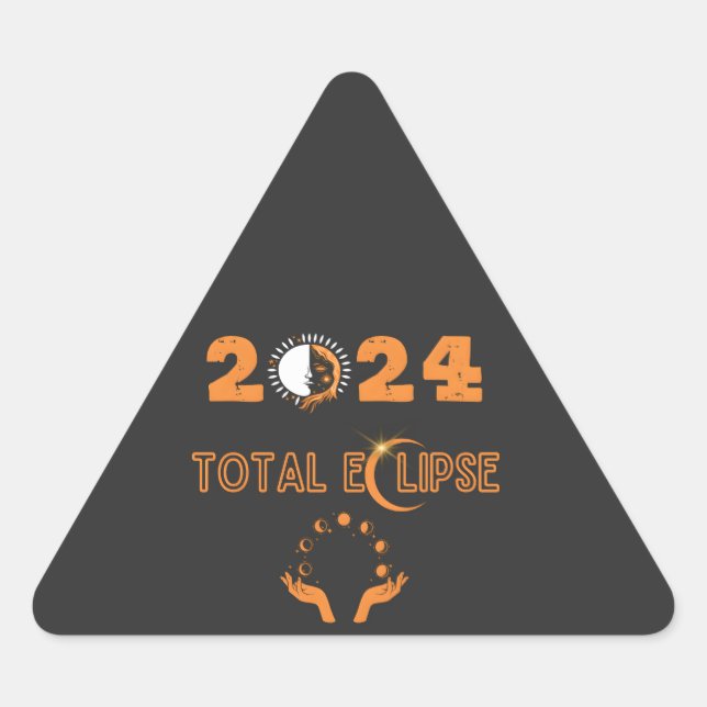 Sticker Triangulaire Total éclipse 2024 (Devant)