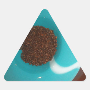 Sticker Triangulaire Touch of the Sea : A Cyan Bowl of Coffee